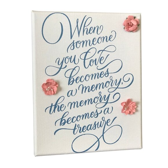 When Someone Becomes A Memory Canvas Sign - Picture 2 of 2